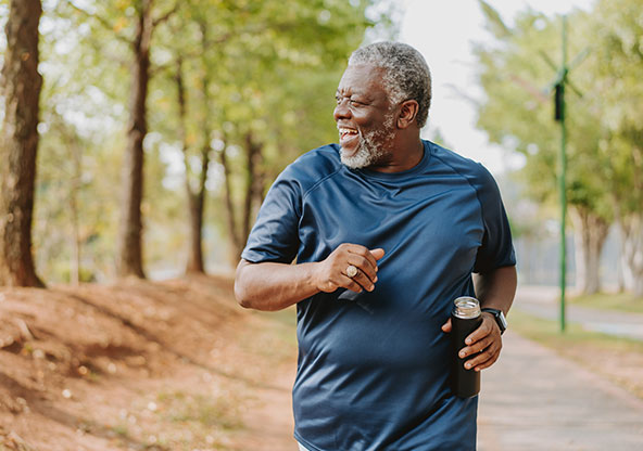 Man running to stay health. 